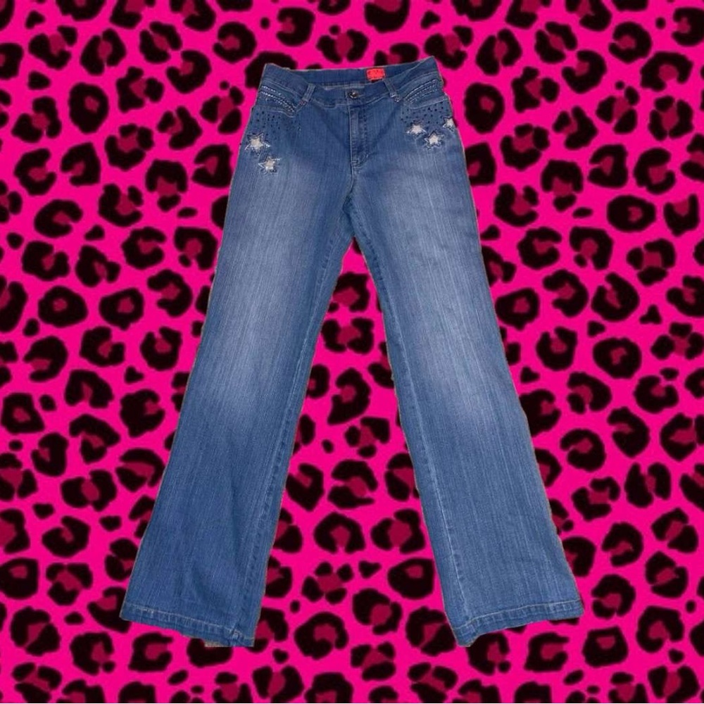 Super cute star jeans size 6 flare/bootcut.